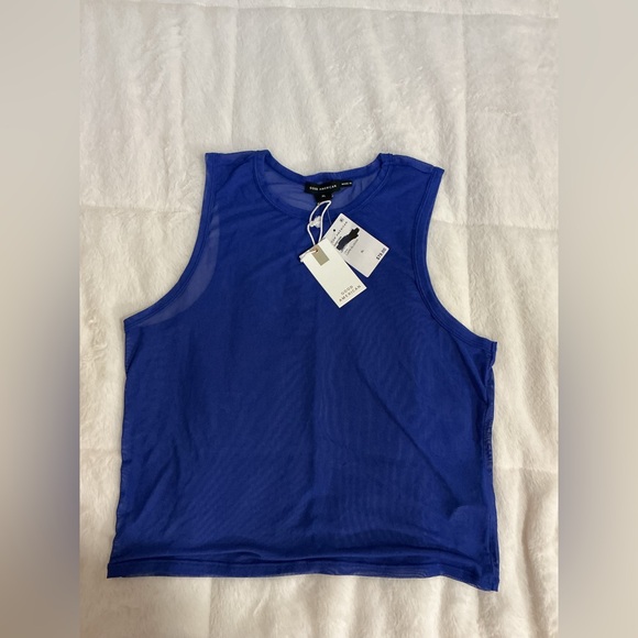 Blue Sleeveless Women's Top - Picture 4 of 8